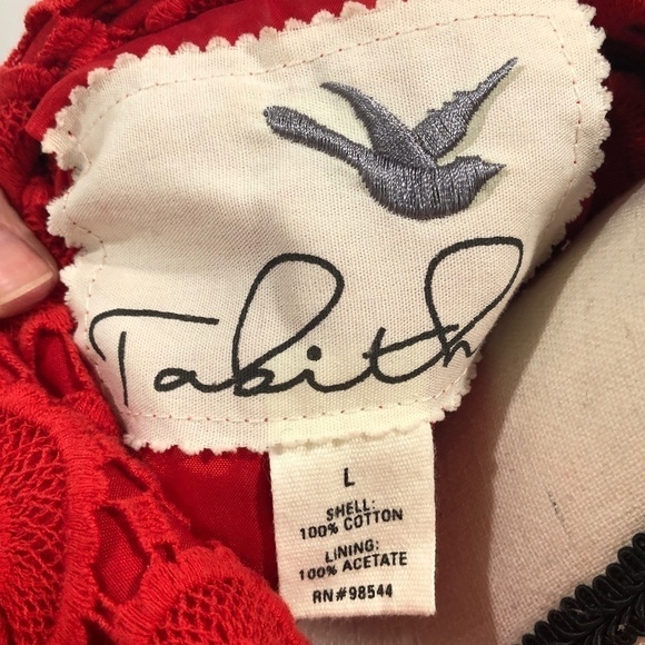 ANTHROPOLOGIE Tabitha Red Swing Coat L - Picture 8 of 9